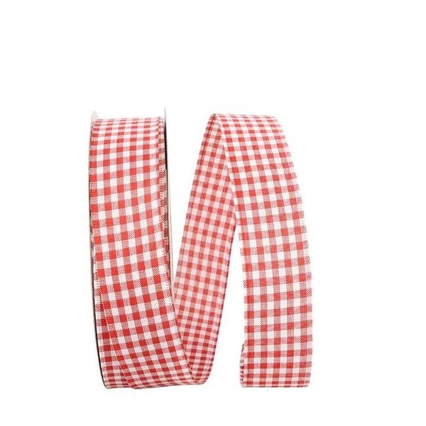 Reliant Ribbon Reliant Ribbon 90052W-065-09K Great Gingham 3 Value Wired Edge Ribbon - Red - 1.5 in. x 50 yards 90052W-065-09K